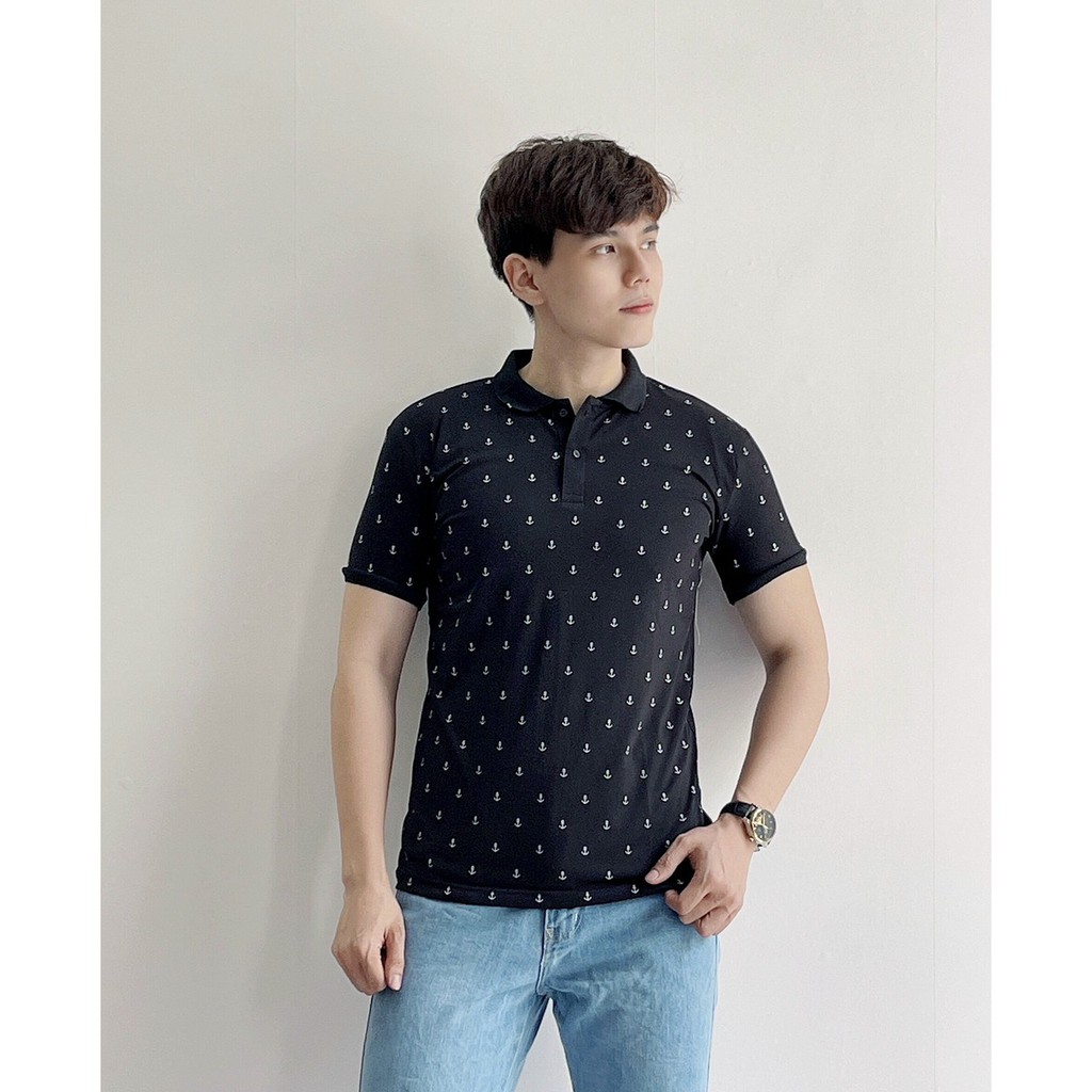 Áo thun nam nữ POLO  vải cá sấu cotton cao cấp ngắn tay in hình mỏ neo cực sang trọng - TT09 | BigBuy360 - bigbuy360.vn