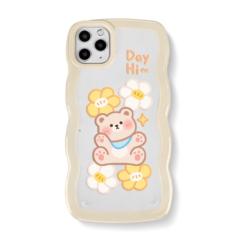 Ốp lưng iphone Ốp Điện Thoại Acrylic Phối Ren Họa Tiết Hoạt Hình Cho iphone 13Pro / 12Promax / 11 / 8 Dinuo case