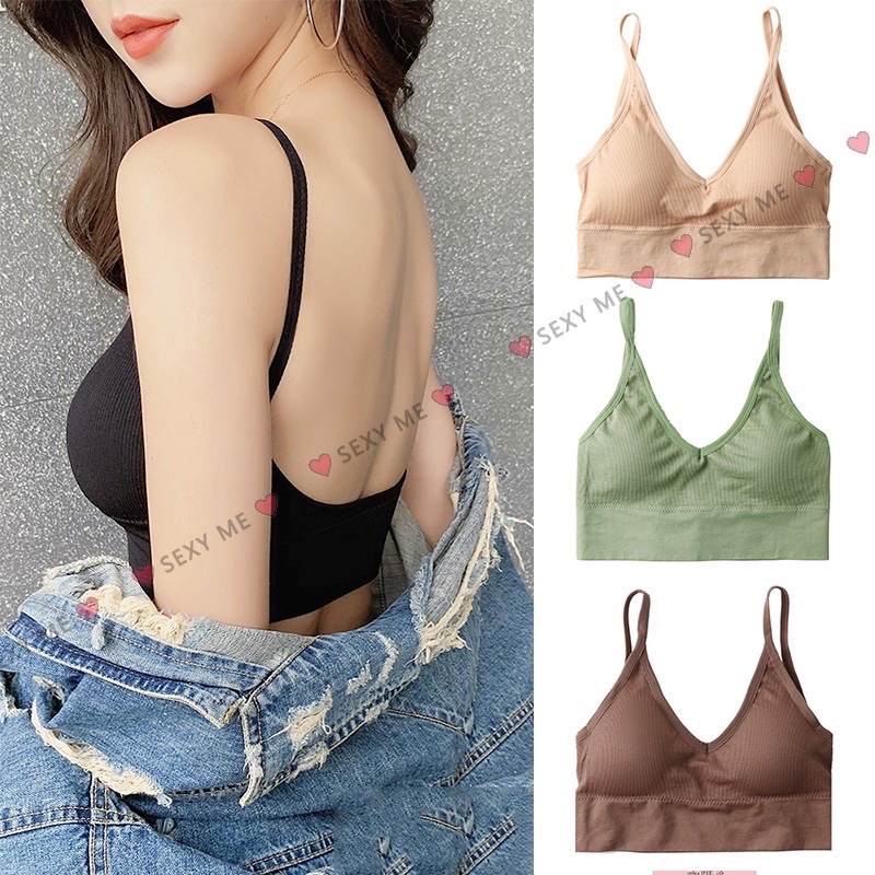 Áo Lót Nữ - Áo Bra Nữ QT16905-  2 dây tập gym chữ U hở lưng ÁO NGỰC không gọng nâng ngực gợi cảm co giãn tiện lợi