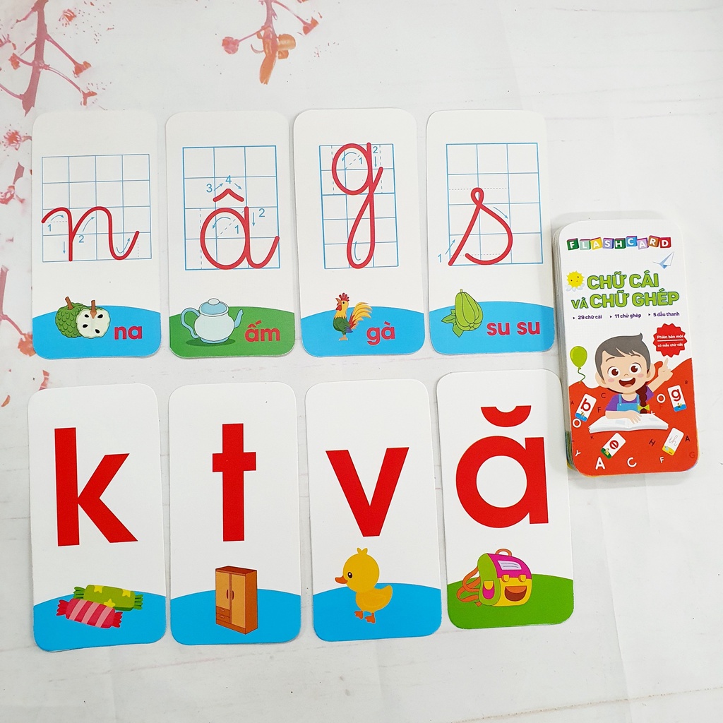 Flashcard thẻ học toán , thẻ chữ cái và chữ ghép , thẻ học đánh vần