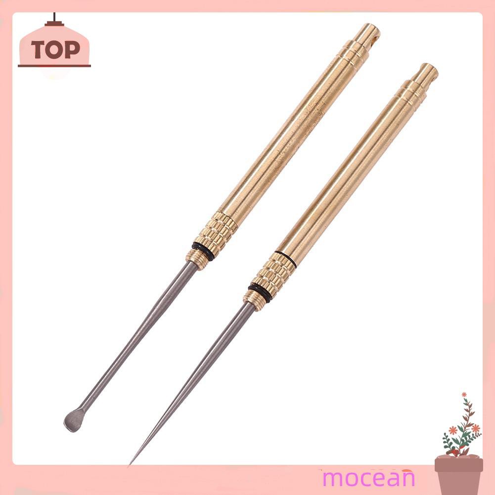 Tăm xỉa răng/ Dụng cụ lấy ráy tai kiểu đầu muỗng bằng hợp kim titan chống gỉ mang theo khi đi du lịch ngoài trời