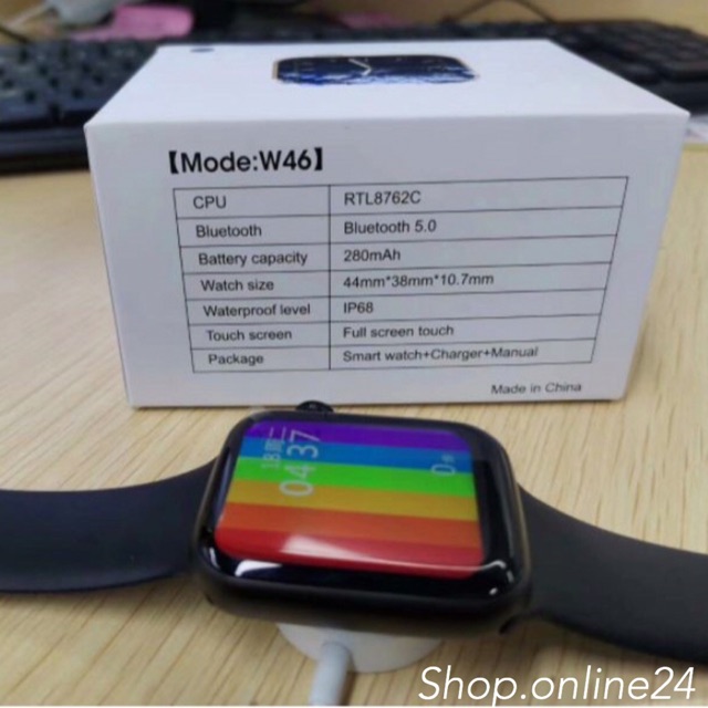 [Mã ELMS4 giảm 7% đơn 500K] Đồng Hồ Thông Minh W46 seri 6 Thay Ảnh Nền Sạc không dây Chống nước | BigBuy360 - bigbuy360.vn