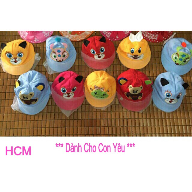 Mũ kèm khăn voan cho bé loại mũ lưõi trai