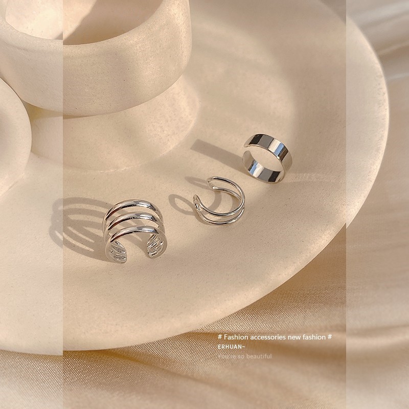 Bộ 3 Khuyên Tai Chất Liệu Kim Loại C01