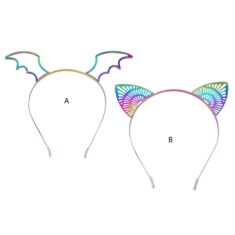 Băng Đô Tai Mèo Bằng Kim Loại Hóa Trang Halloween Sáng Tạo