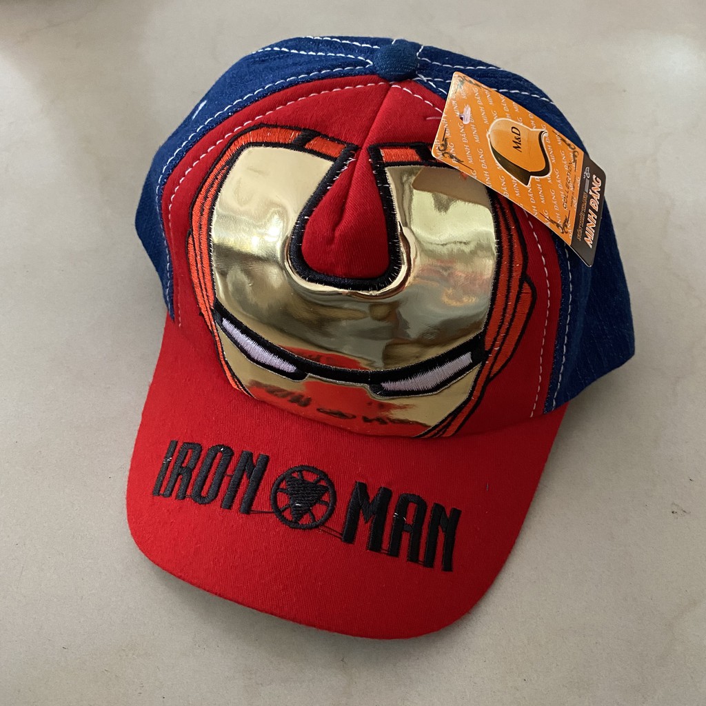 Mũ lưỡi trai jean IRON MAN cho bé trai 2-6 tuổi