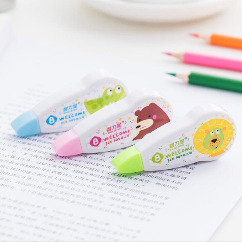 1 Bút Xóa Kéo Dài 8m Họa Tiết Hoạt Hình Dễ Thương