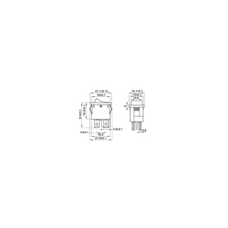 Công tắc bập bênh 4 chân có đèn KCD1-104