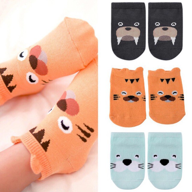 Set 3 Đôi Tất Vớ KIDS Cotton Dễ Thương Cho Bé