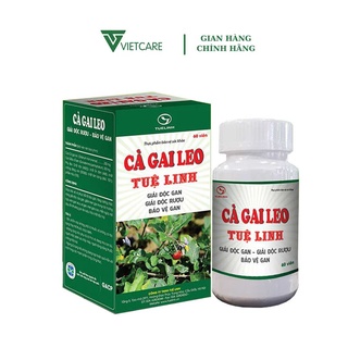 Cà gai leo tuệ linh hỗ trợ giải độc gan bảo vệ tế bào gan, hạ men gan hộp 60 viên