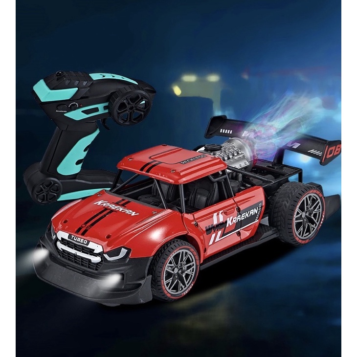 Xe phun sương Drift tốc độ cao, body kim loại 2.4g