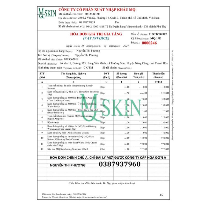 [Chính Hãng] BB CREAM TÁI TẠO DA NHÂN SÂM MQSKIN Chính Hãng | BigBuy360 - bigbuy360.vn