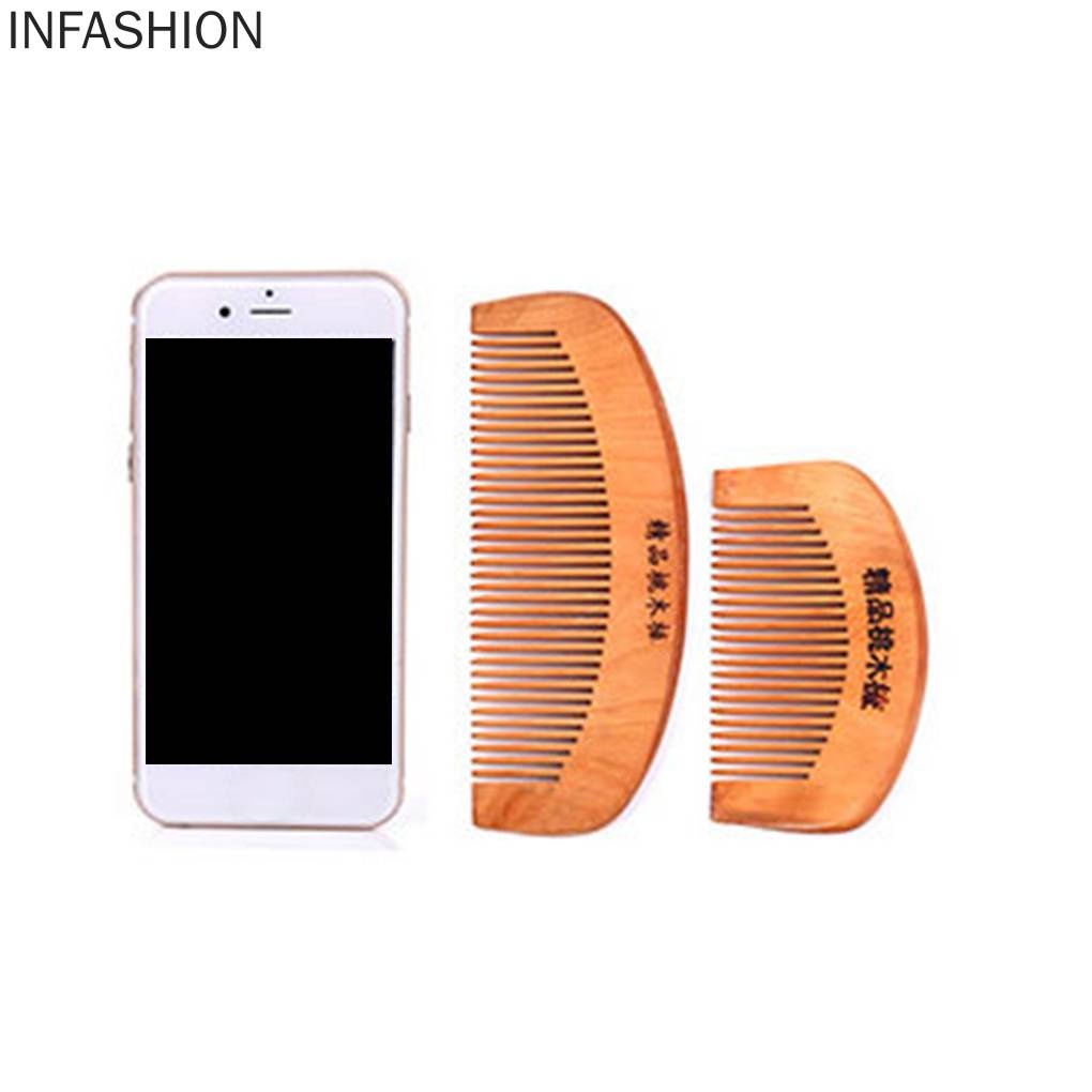 [Hàng mới về] Lược gỗ chải râu tóc mát-xa chống tĩnh điện nhỏ gọn phong cách Trung Hoa