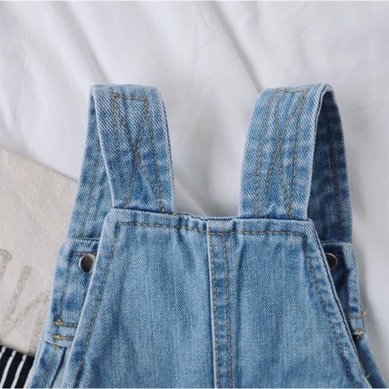 Yếm jean cho bé trai bé gái phong cách hàn quốc