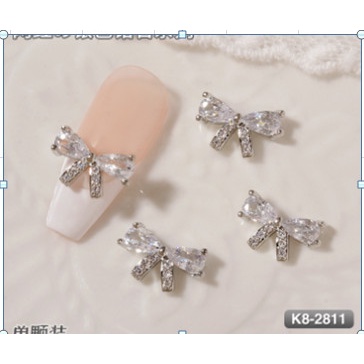 Charm nơ đính đá trang trí nail