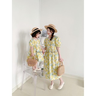 Mvb0901 váy đôi mẹ và bé, set váy hoa dành riêng cho mẹ và bé thanh hằng baby