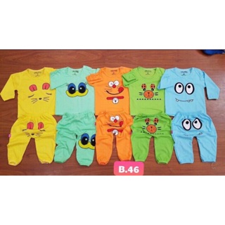 Combo 5 bộ dài tay cotton cho bé