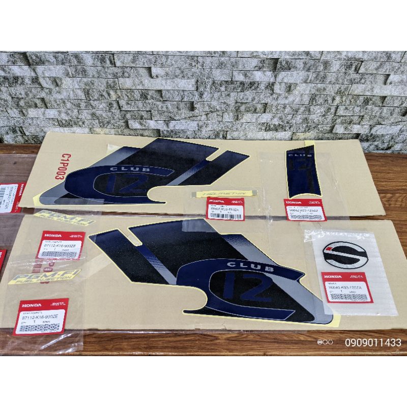 Bộ tem Scoopy club12 xanh dương đời 2017