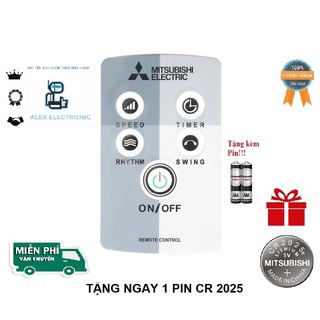 REMOTE ĐIỀU KHIỂN QUẠT MITSUBISHI REMOTE CONTROL - TẶNG PIN CR2025BH 6 tháng-tặng kèm pin