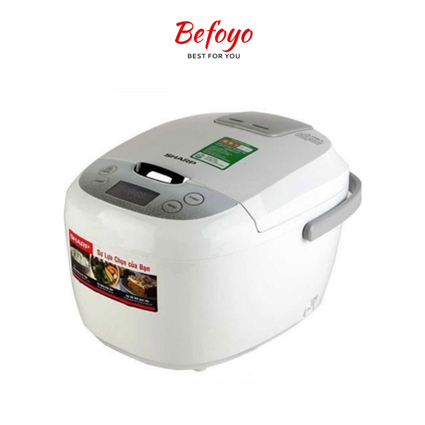 Nồi cơm điện tử Sharp 1.8 L KS-COM186EV-GL - 10 chế độ nấu ăn - Bảo hành chính hãng 12 tháng