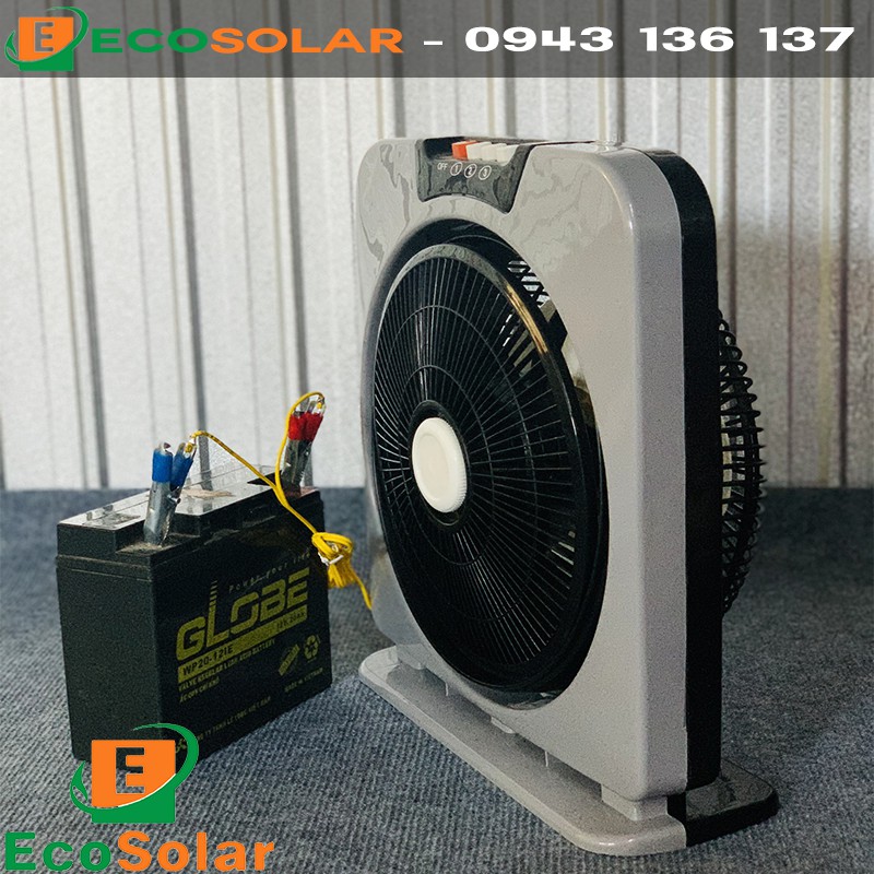 Quạt hộp kẹp bình ắc quy 12V -  giao màu ngẫu nhiên