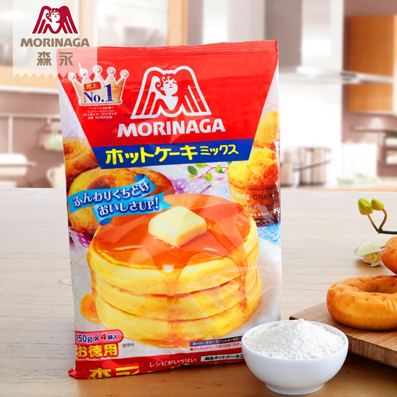 Bột Làm Bánh Ăn Dặm Cho Bé Morinaga Làm Bánh Hotcake Pancake Bánh Doremon Crepe Bông Lan 600G Date 7/2023