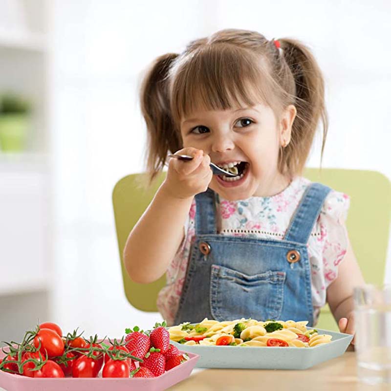 Đĩa Lục Giác 15cm Chất Liệu Rơm Lúa Mì An Toàn Đựng Thực Phẩm Cho Nhà Bếp