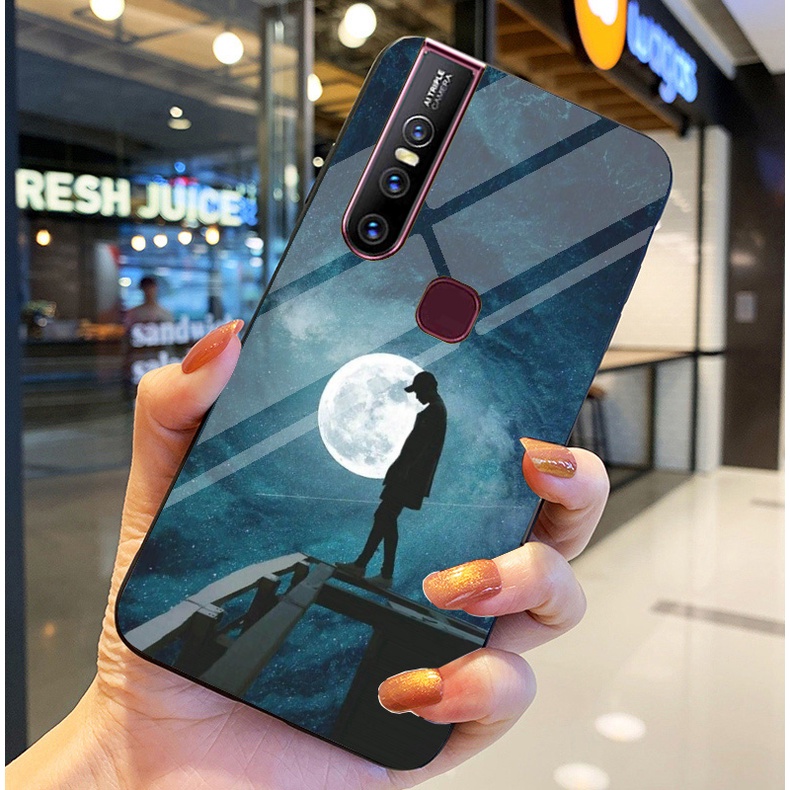 Ốp Lưng VIVO V15  Ốp kính bóng cao cấp Phi Hành Gia