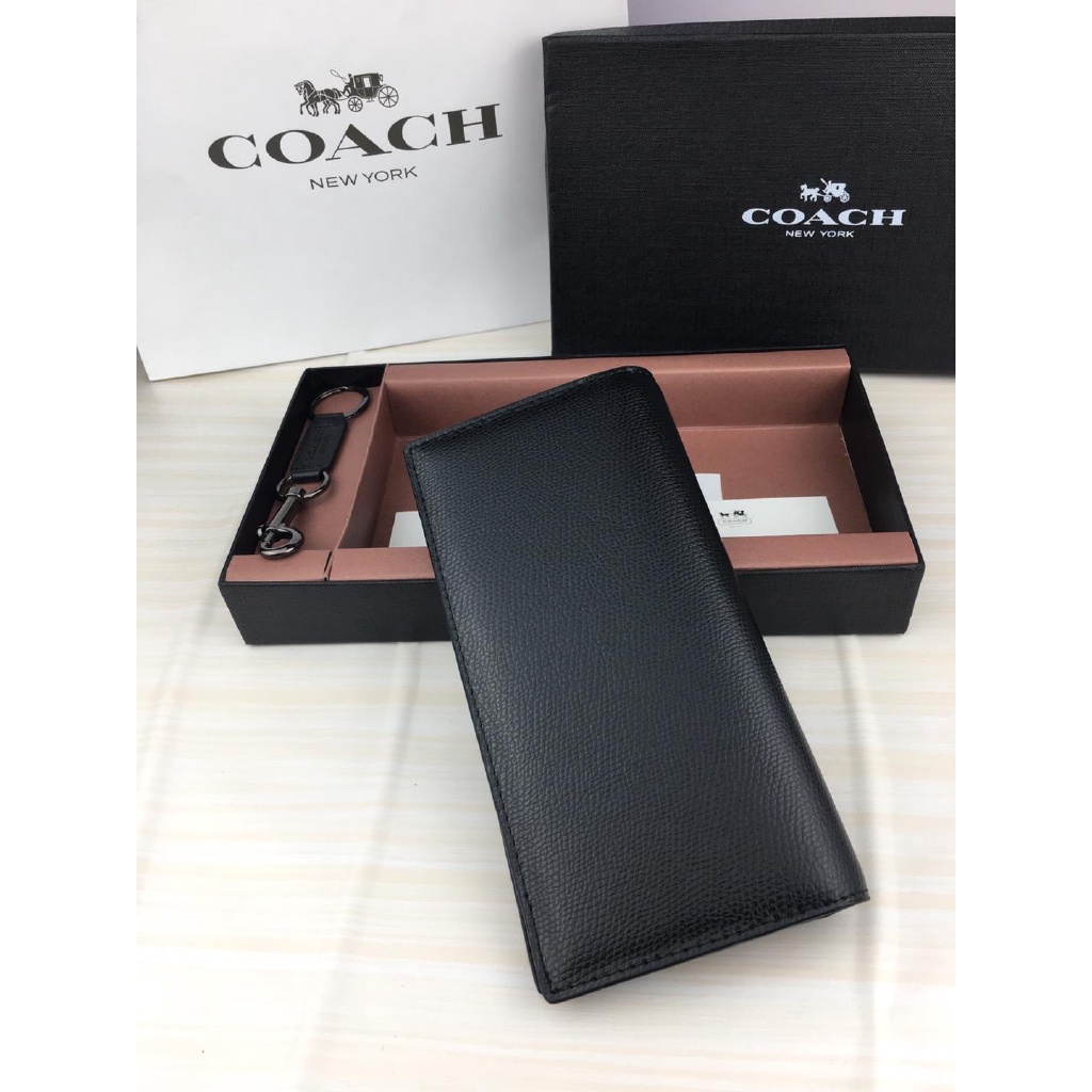 Ví Da Nam Coach Bi-Fold Dáng Dài * Ví Nam Nhập Khẩu F74978 *