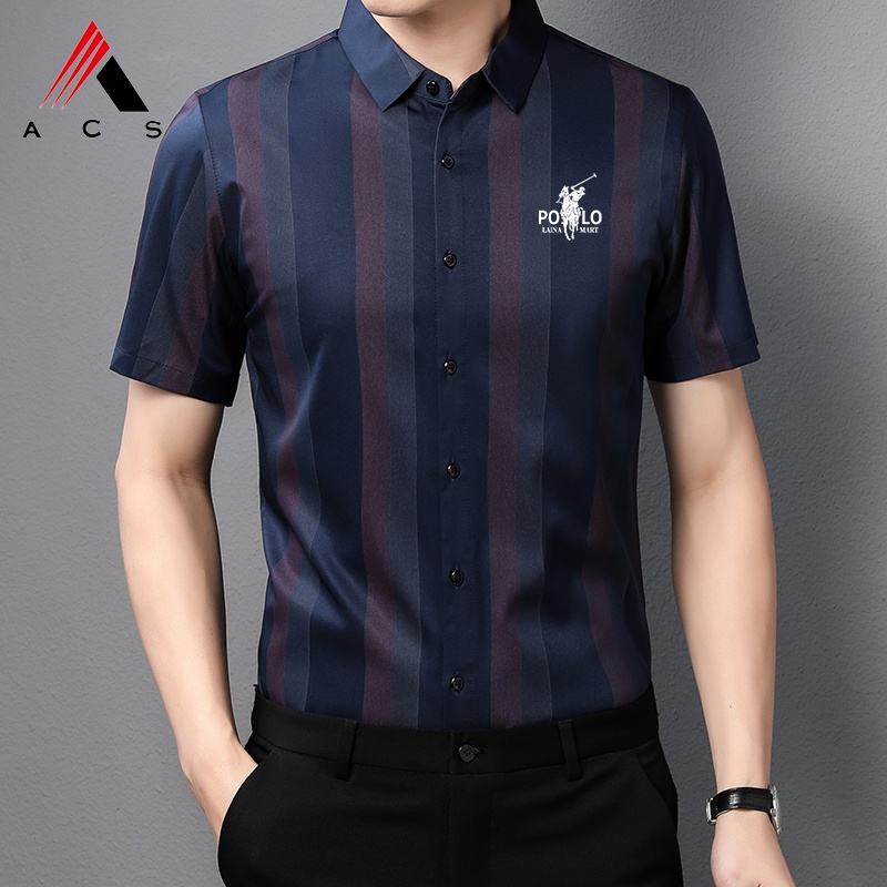 Áo Sơ Mi Ngắn Tay Thời Trang Đơn Giản Cho Nam