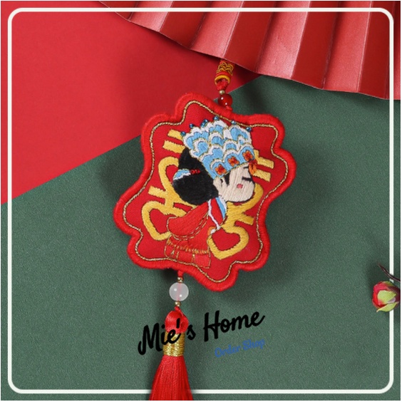 Màu đỏ cưới / chú rể và cô dâu series thêu túi thơm thủ công Hôn nhân an toàn diy thêu nguyên liệu  Mie Handmade Shop