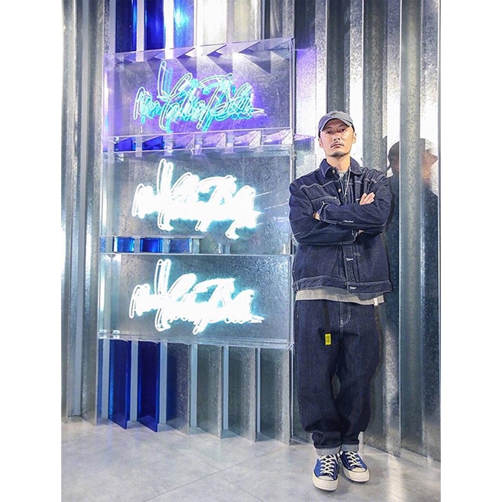 Áo Khoác Denim Màu Xanh Dương Đậm Phong Cách Retro Đường Phố Thời Trang Xuân Thu Cho Nam