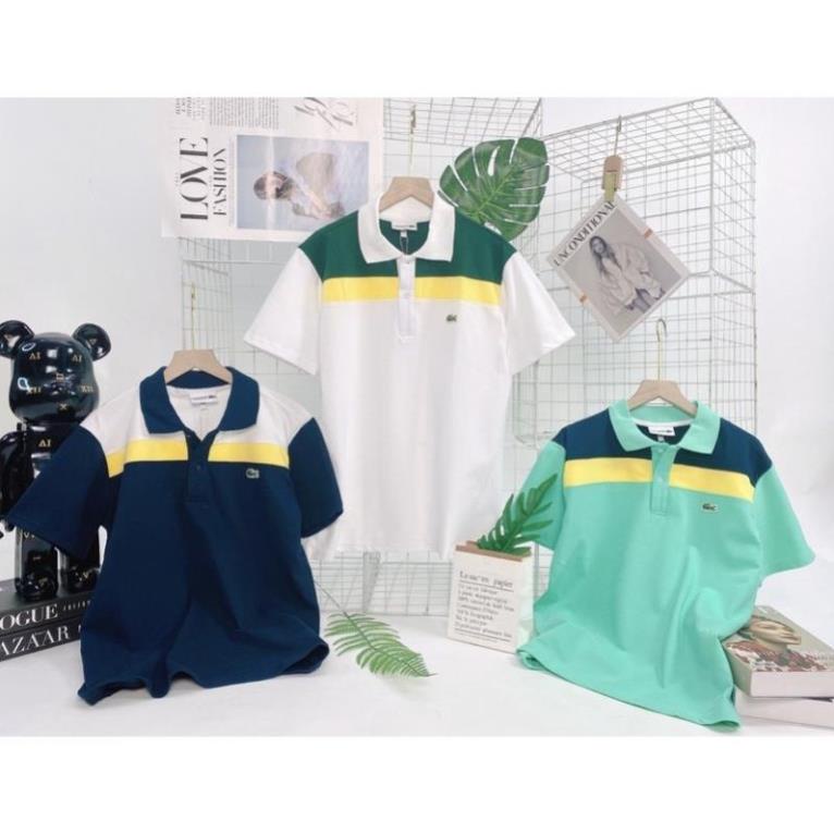 Áo Lacoste polo Thermo cotton cá sấu xuất xịn, áo form suông unisex nam nữ couple New - ! *