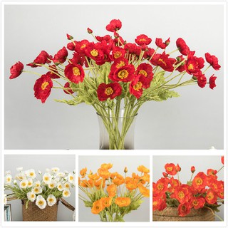 Hoa anh túc giả trang trí bàn làm việc ( 4 màu )