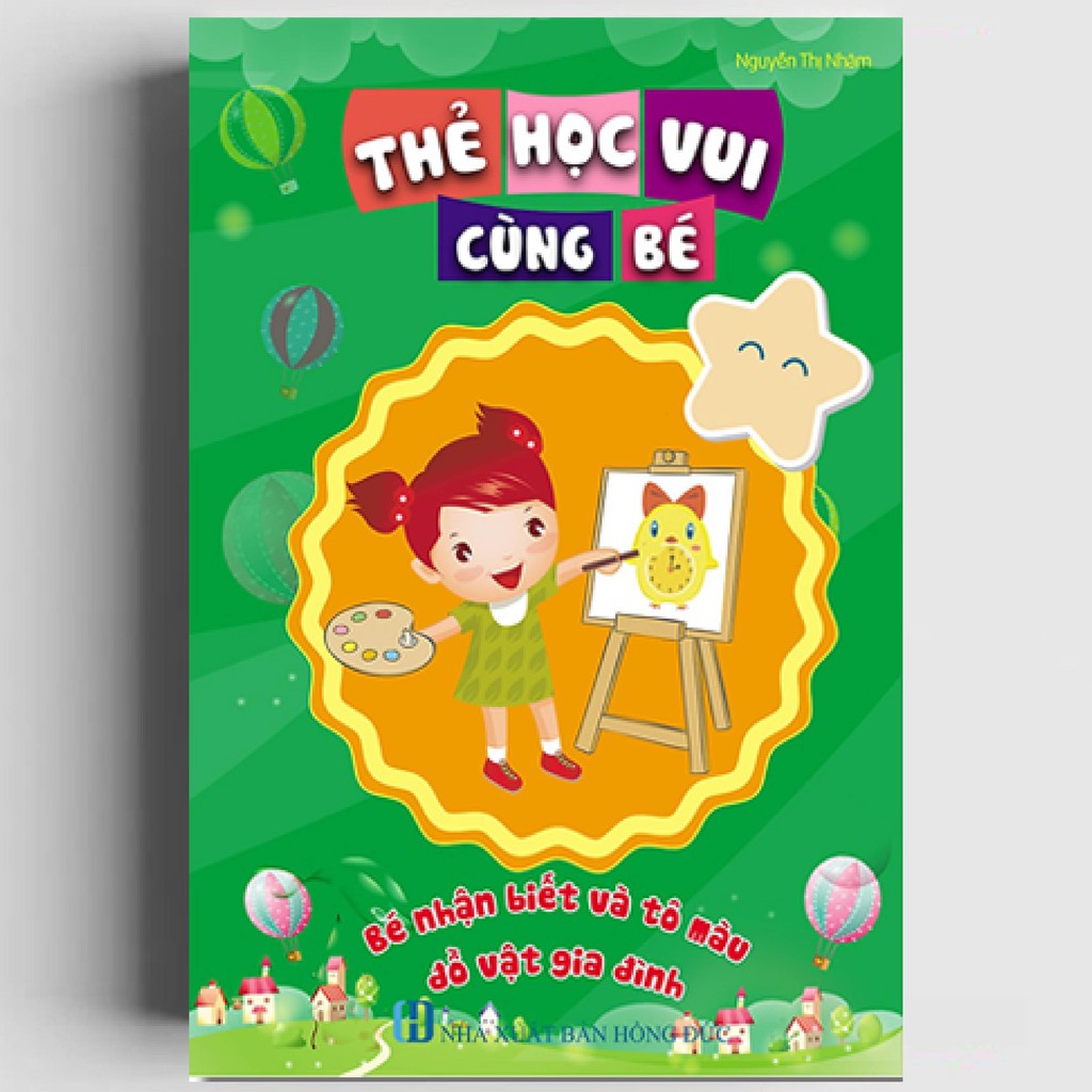 Flascard - Thẻ học vui cùng bé - Bé nhận biết và tô mầu đồ vật gia đình