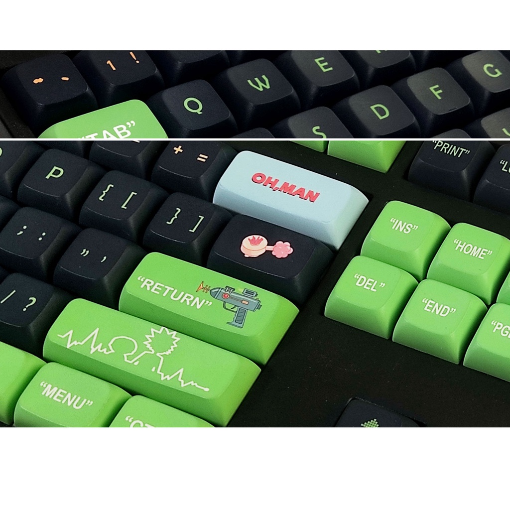 Hộp Quà Tặng Bàn Phím Cơ rick and morty XDA profile Năm Mặt PBT Tùy Chỉnh