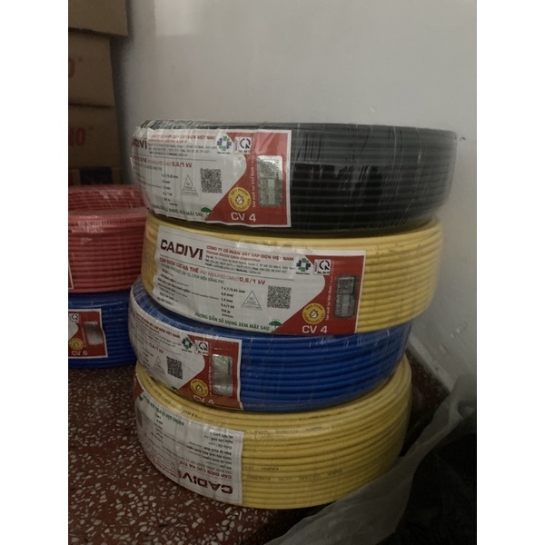 100 mét dây điện Cadivi 4.0 đơn CV4.0 lõi 7 sợi