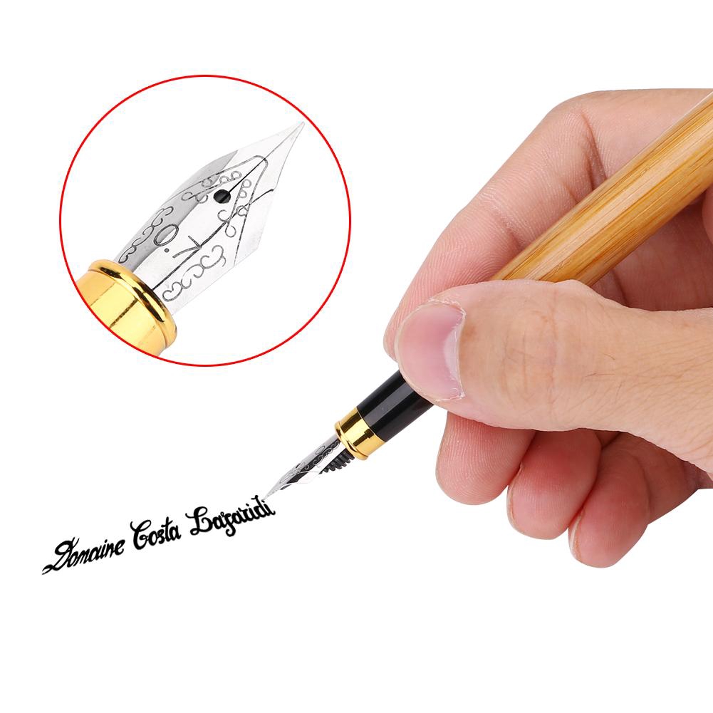 Owuh 1pc Calligraphy Art Fountain Pen Broad Stub Chisel-pointed Nib Writing Gothic Arabic Italic