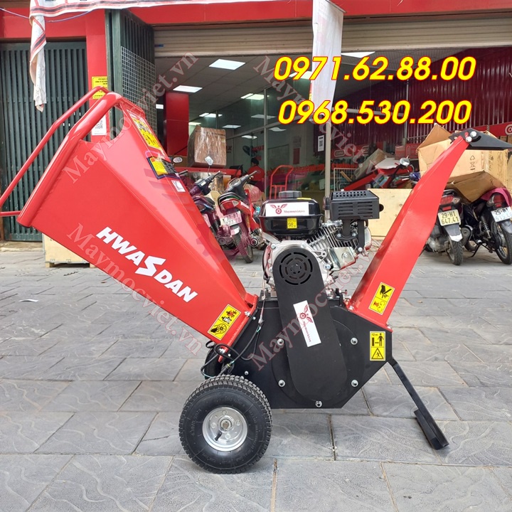 Máy băm cành cây động cơ 4 thì MBC7HP, máy băm gỗ di động giá rẻ
