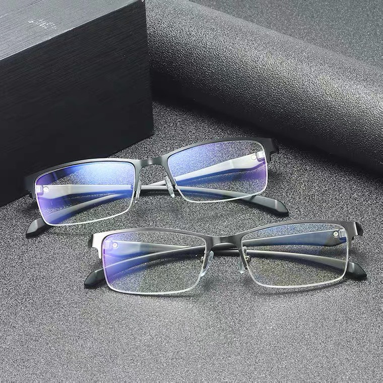 Kính lão nhìn xa gần không mỏi mắt , viền nửa tròng, gọng Kim Loại , chống ánh sáng xanh mã T8050
