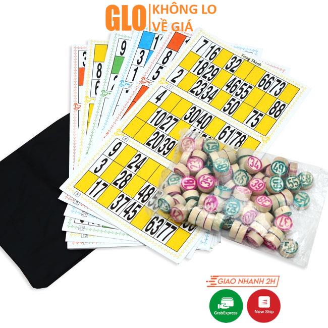 Bộ Đồ Chơi Cờ Lô Tô Giấy Và Gỗ Bingo Lotto Việt Giải Trí Ngày Tết