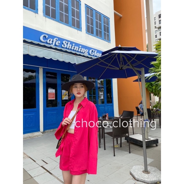 (Hàng có sẵn) bộ somi nhiều màu hot trend (Somi tay dài + Short có lót dày dặn)