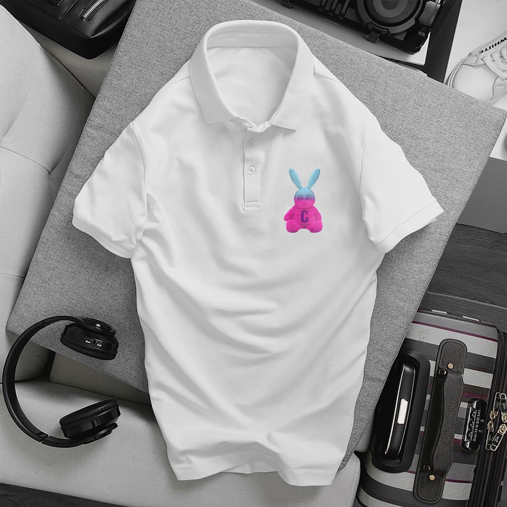 Áo POLO Bad Rabbit, chất Thun Cá Sấu Poly Thái full size Nam Nữ, Áo có cổ trắng đen, cổ trụ Unisex, KKim Shop