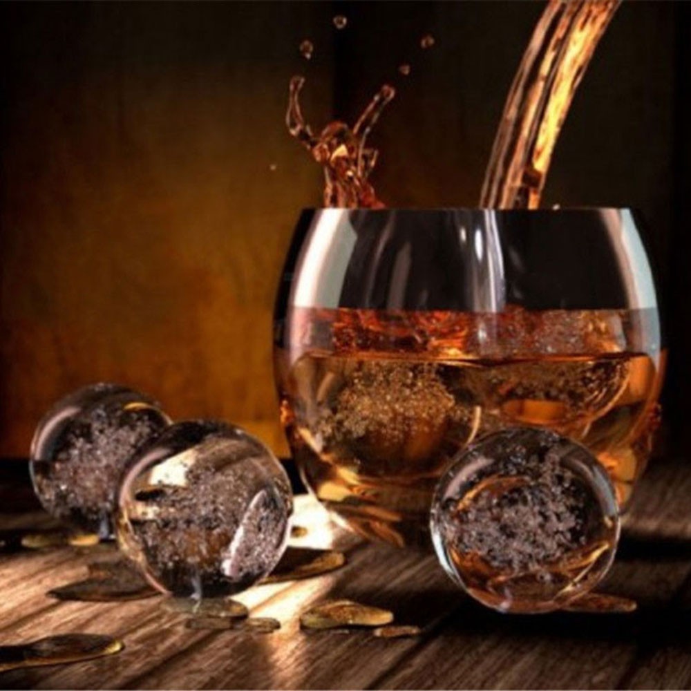 Khuôn Làm Nước Đá Uống Whiskey / Sô Cô La / Nước Đá Hình Cầu Độc Đáo Tiện Dụng Cho Mùa Hè