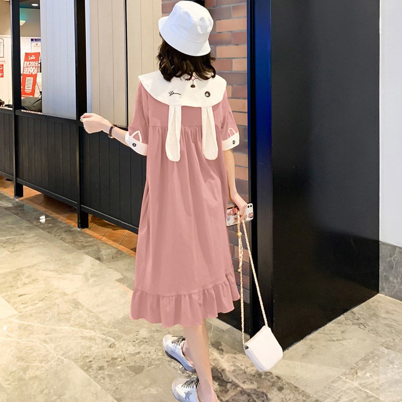 Váy bầu mặc nhà - -chất liệu cotton-mềm- mát -mịn (váy tai thỏ -VÁY-MS-03) | BigBuy360 - bigbuy360.vn