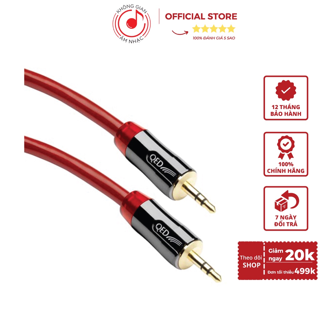 Dây Cáp Audio Jack 3.5mm QED J2J 1.5M - Chính Hãng PGI