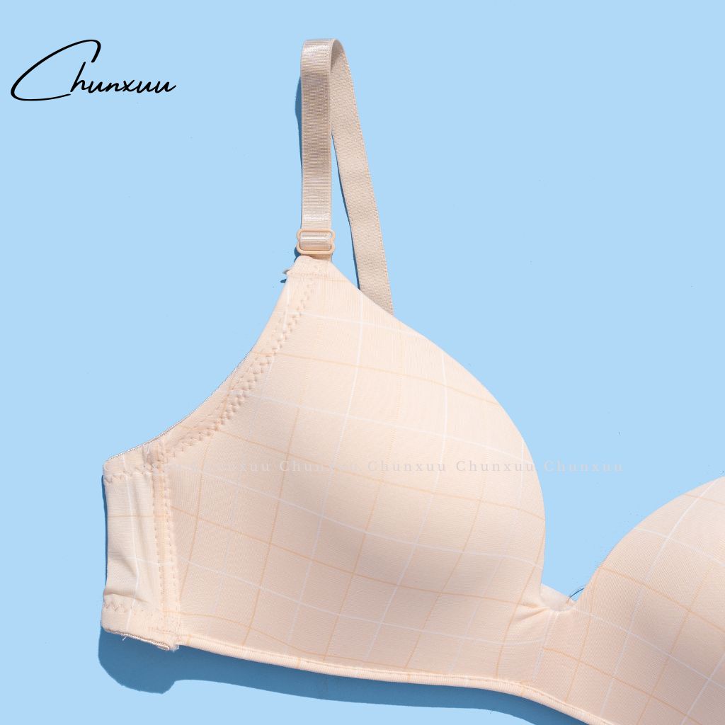Áo ngực nữ kẻ caro trẻ trung thiết kế không gọng đệm mỏng nâng ngực nhẹ nhàng - CHUNXUU AV14