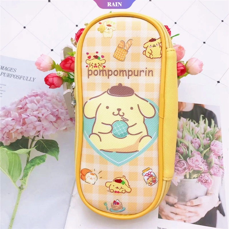 Túi Đựng Bút Chì / Đồ Trang Điểm Sức Chứa Lớn Có Khóa Kéo In Họa Tiết My Melody Cinnamoroll Kuromi Kawaii Sanrio [RAIN]