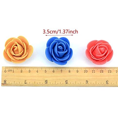 Set 50 Bông Hoa Hồng Xốp 3.5cm Trang Trí Tiệc Cưới