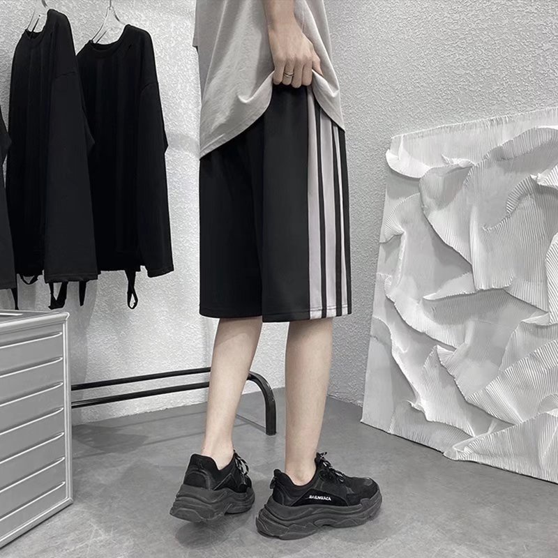 Quần Short Thể Thao Ống Rộng Kẻ Sọc Thời Trang Mùa Hè Hàn Quốc Cho Nam Size M-3XL